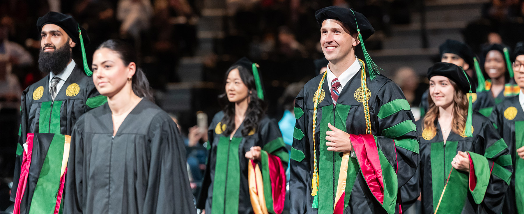 Students in caps and gowns at Commencement Ceremony